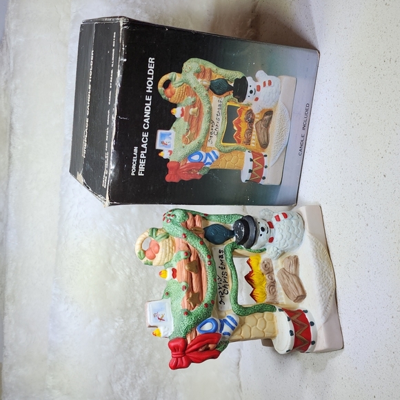 Vintage Porcelain Fireplace Candle holder - Picture 6 of 16